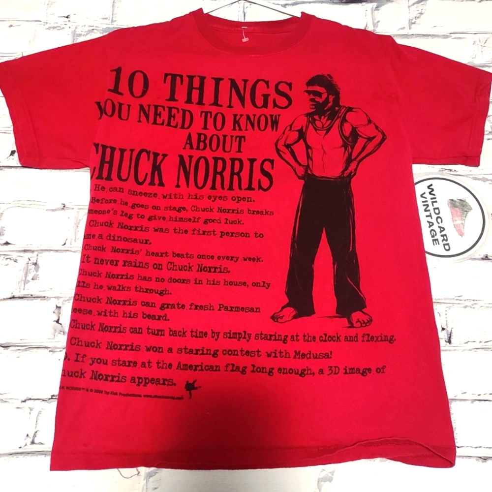 Chuck Norris 10 things T shirt medium